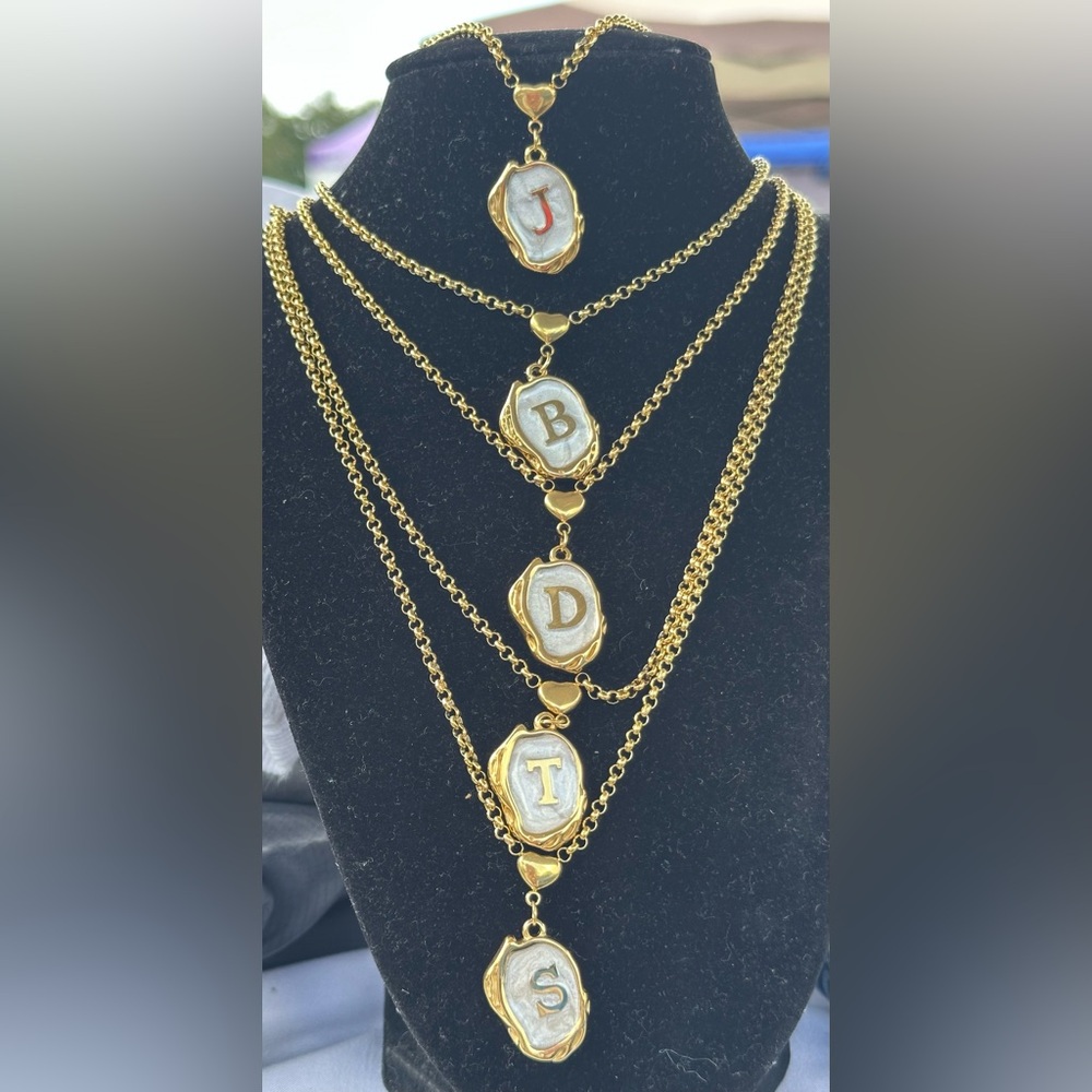 Gold Initial Pendant Necklace
